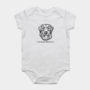 Cute Labrador Retriever Face Baby Bodysuit